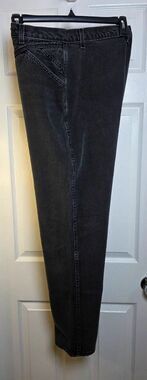 VTG Rockies Black High Waisted Western Yoke Jeans Size 13/14 x 36 Tall Bareback